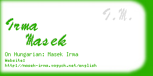 irma masek business card